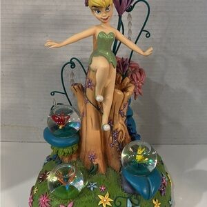 Tinker Bell Figurine with Floral Base plays music